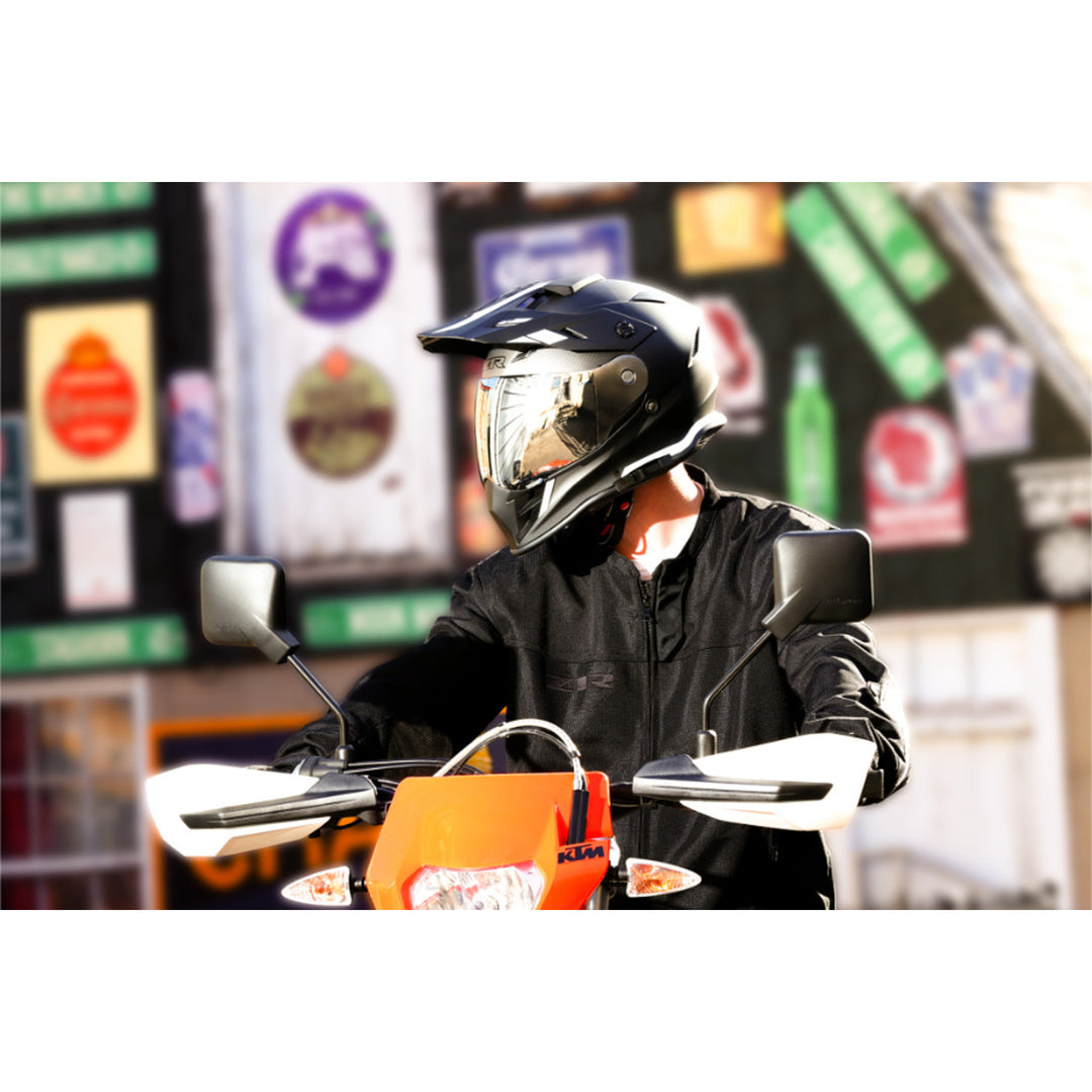 Z1R Gust Mesh Waterproof Jacket Black - Lifestyle of Rider Wearing Jacket