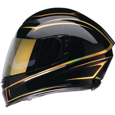 Z1R Jackal Foil Helmet Black/Gold - Left Side View