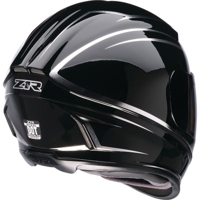 Z1R Jackal Foil Helmet Black/Silver - Rear Right Side View