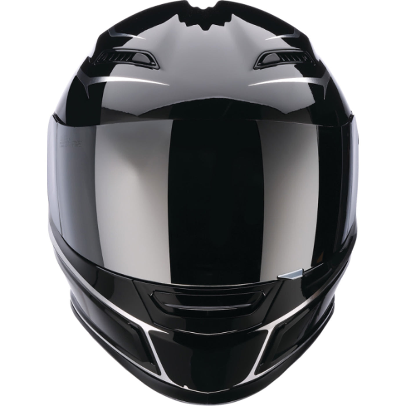 Z1R Jackal Foil Helmet Black/Silver - Front View