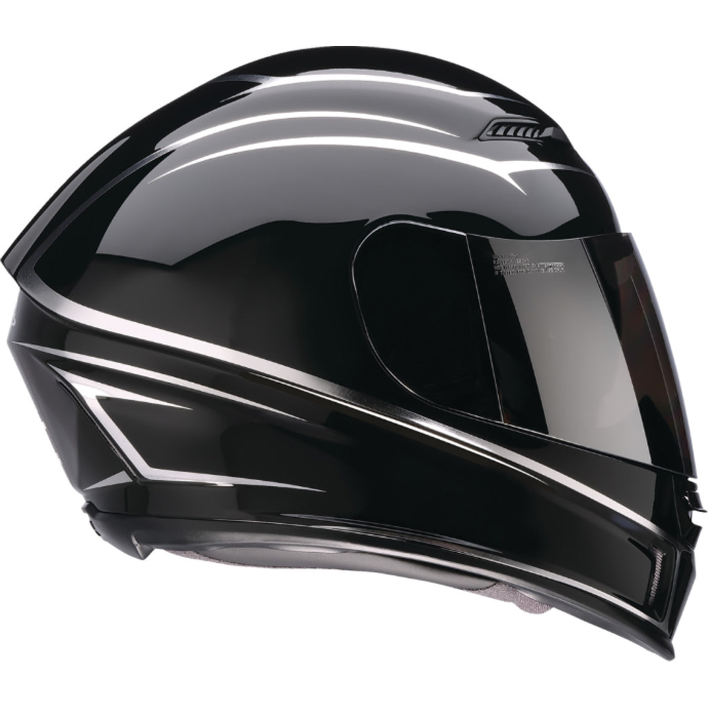 Z1R Jackal Foil Helmet Black/Silver - Right Side View
