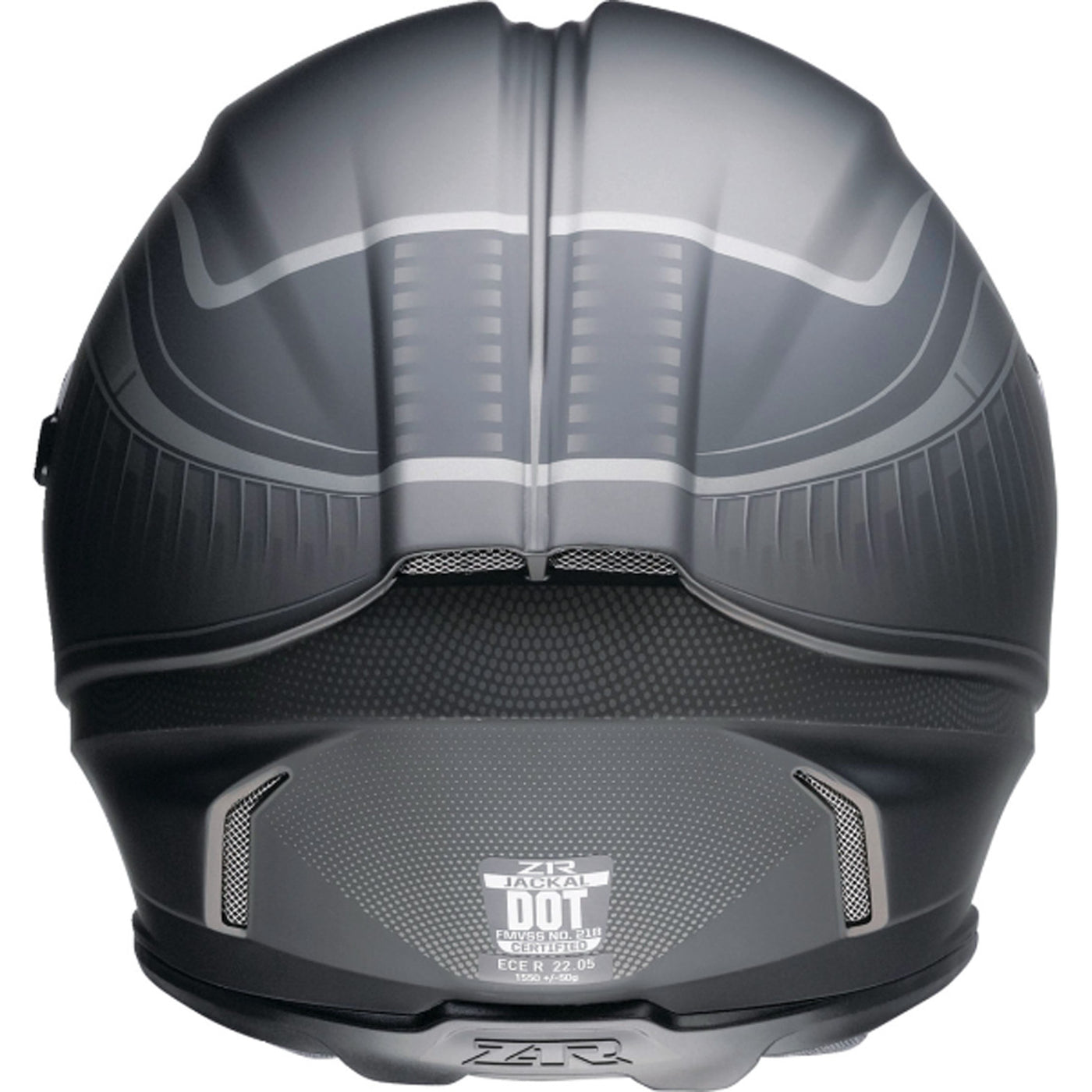 Z1R Jackal Dark Matter Helmet Steel - Rear View