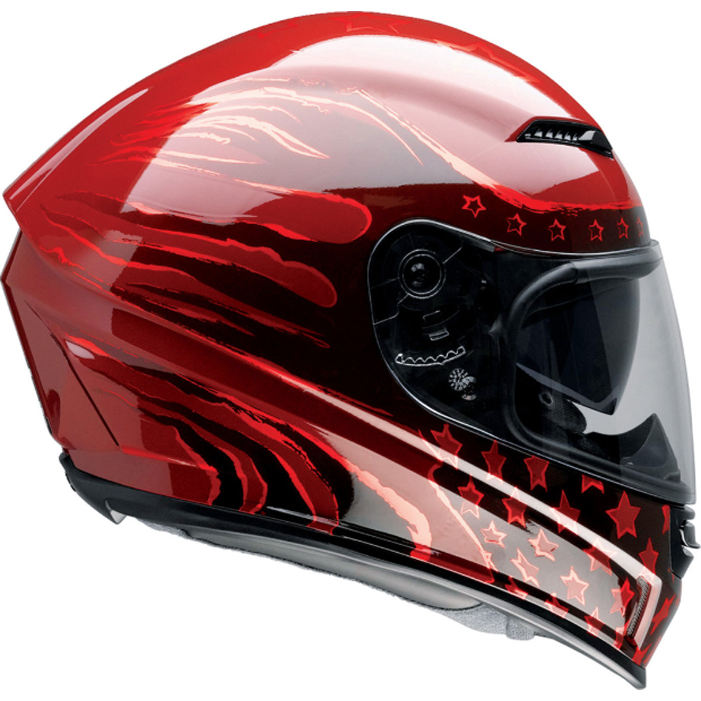 Z1R Jackal Patriot Helmet Red - Right Side View