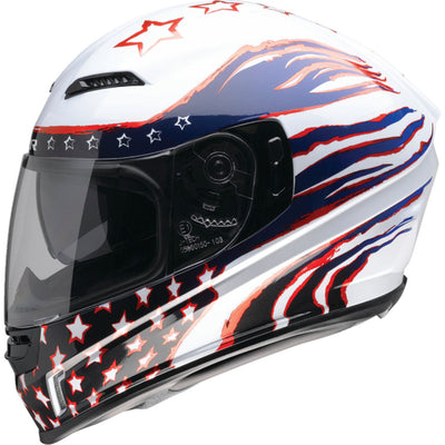 Z1R Jackal Patriot Helmet Red/White/Blue - Left Side View