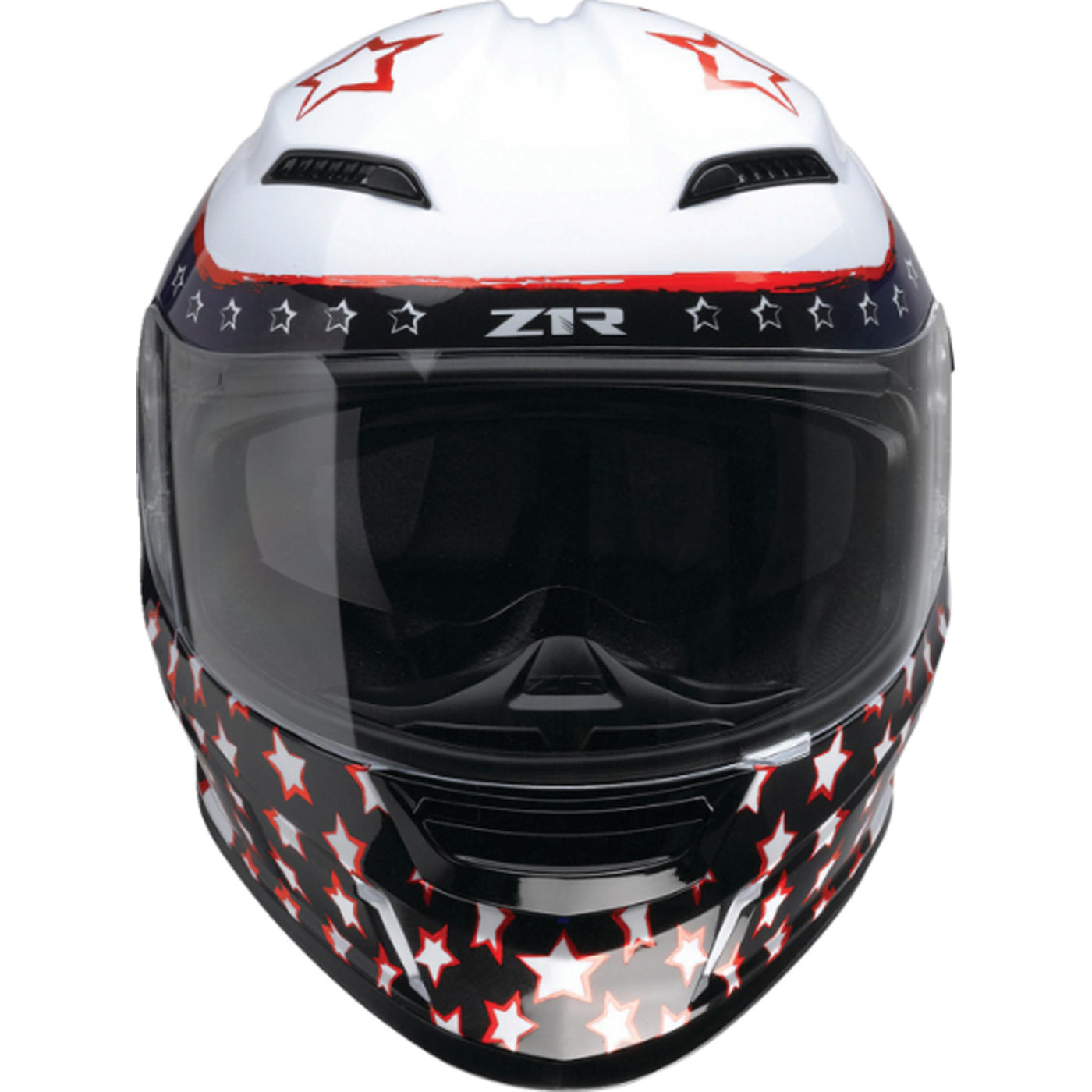 Z1R Jackal Patriot Helmet Red/White/Blue - Front View