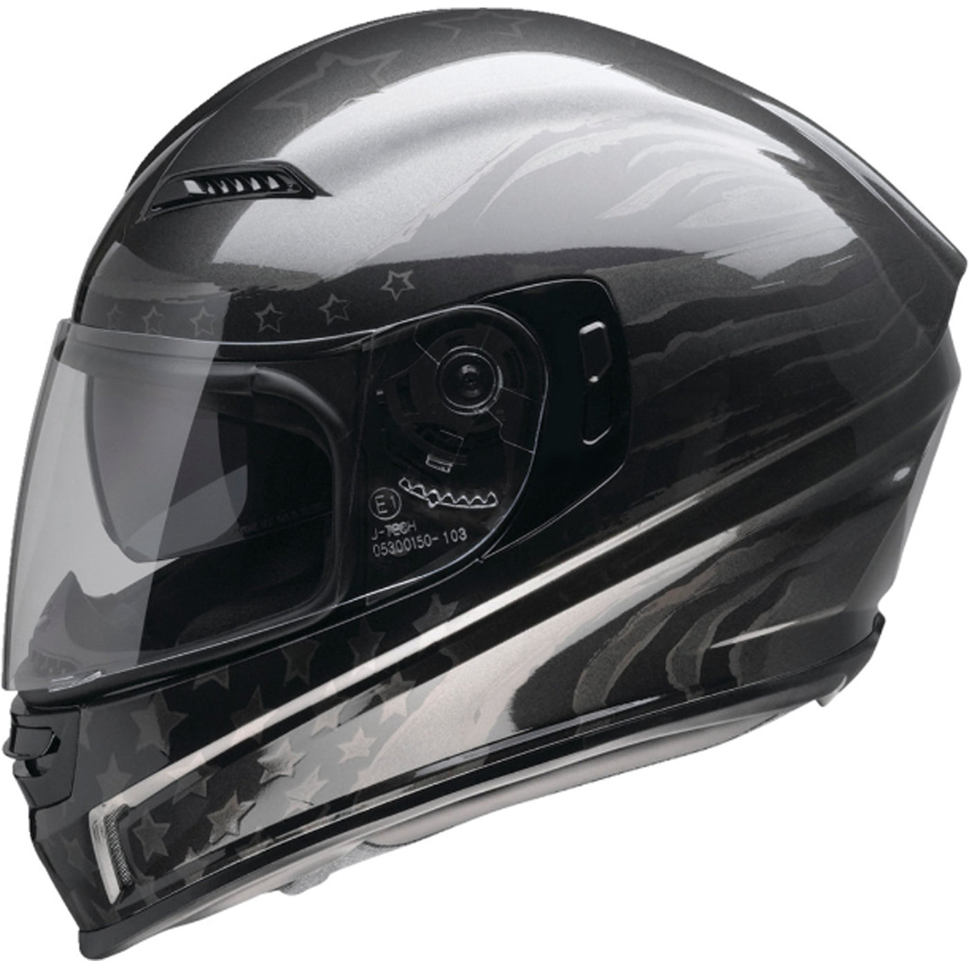 Z1R Jackal Patriot Helmet Stealth - Left Side View