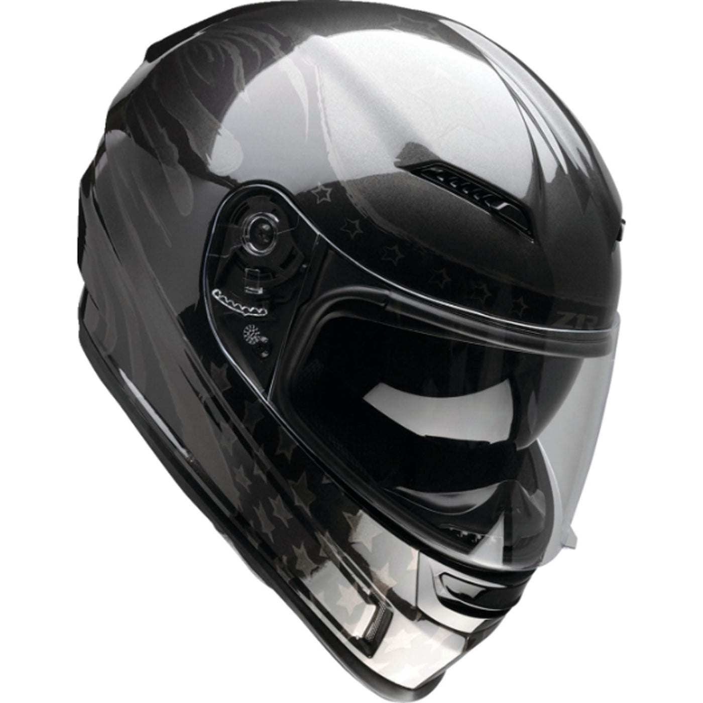 Z1R Jackal Patriot Helmet Stealth - Front Right Side View