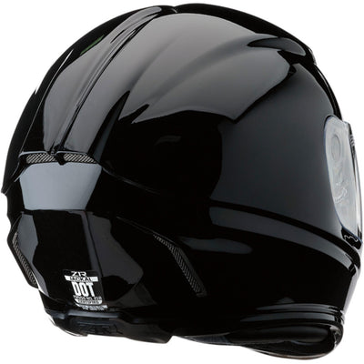 Z1R Jackal Solid Helmet Black - Rear Right Side View