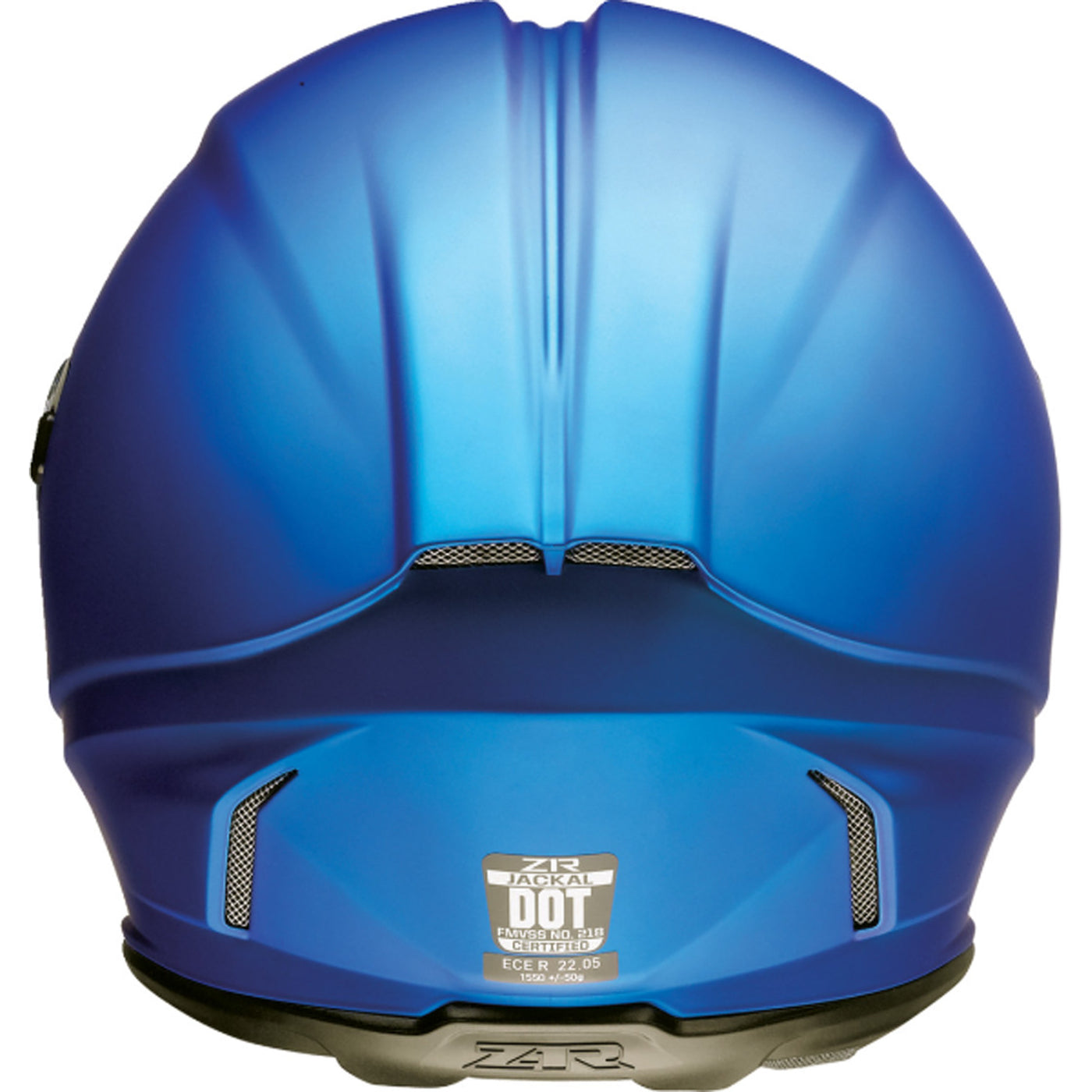 Z1R Jackal Satin Helmet Blue - Rear View