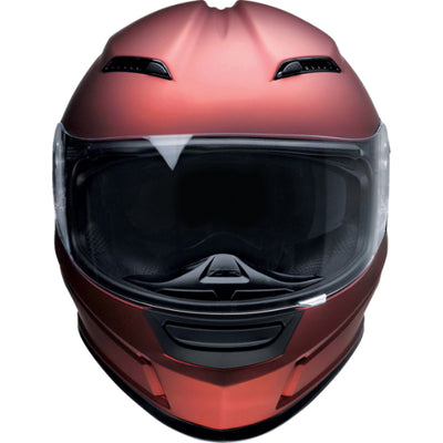 Z1R Jackal Satin Helmet Red - Front View