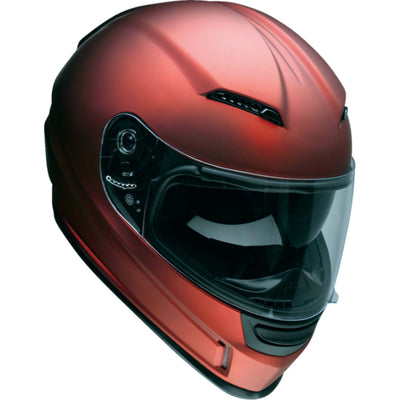 Z1R Jackal Satin Helmet Red - Front Right Side View