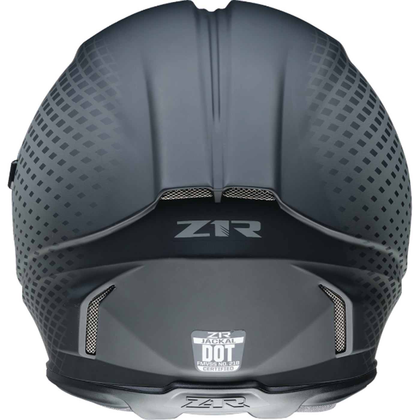 Z1R Jackal Waveform Helmet Gray - Rear View