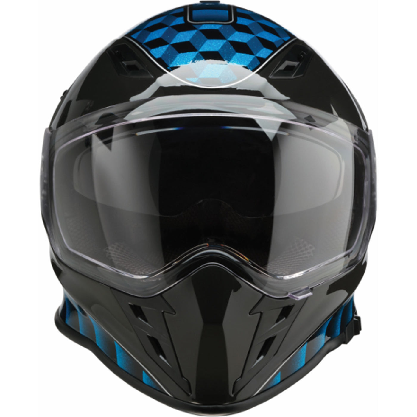 Z1R Nemesis Thunderbird Helmet Blue - Front View