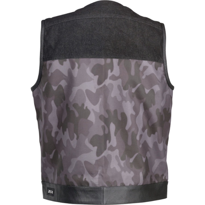 Z1R Nightfire Camo Vest Black/Gray - Rear View