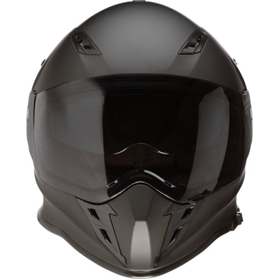 Z1R Nemesis Smoke Helmet Flat Black - Front View
