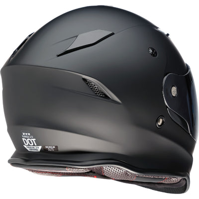 Z1R Nemesis Smoke Helmet Flat Black - Rear Right Side View