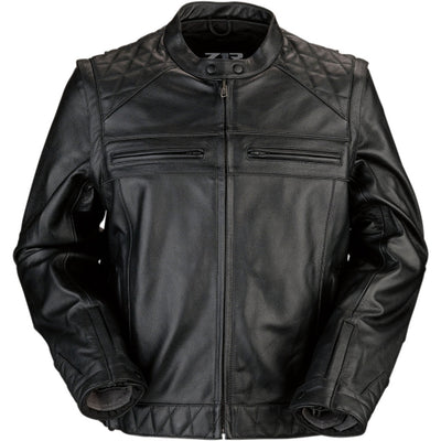 Z1R Ordinance 3-in-1 Jacket Black - Front View with Leather Sleeves