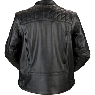 Z1R Ordinance 3-in-1 Jacket Black - Rear View with Leather Sleeves