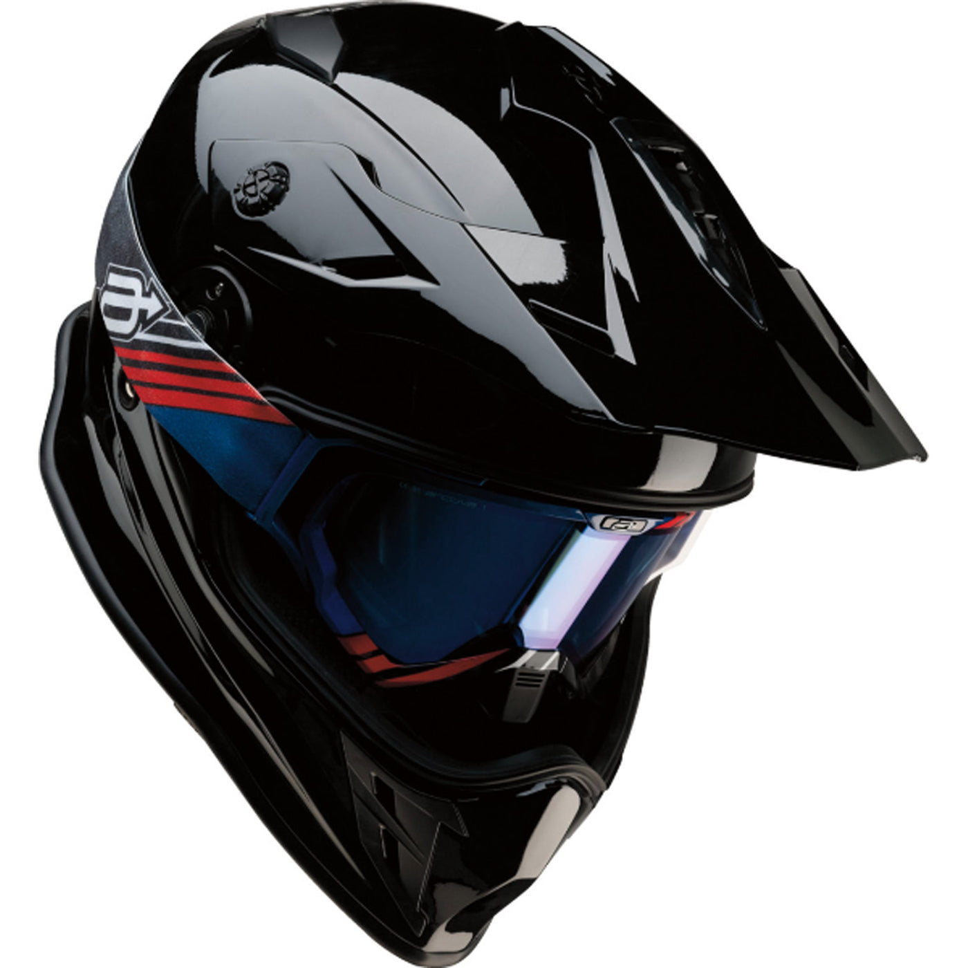 Z1R Range 2.0 MIPS Solid Helmet Black - Front Right Side View with Goggles instead of Faceshield