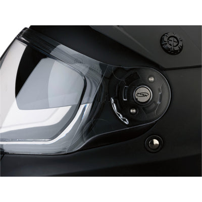 Z1R Range 2.0 MIPS Solid Helmet Flat Black - Close-Up of Left Side Faceshield Pivot