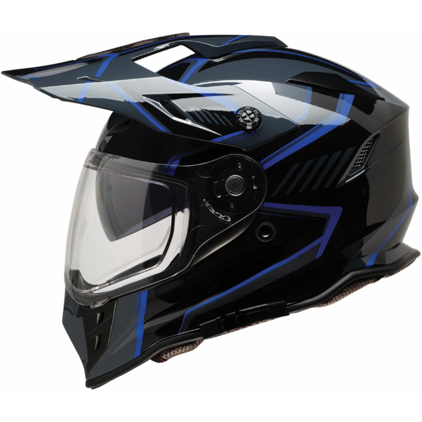 Z1R Range 2.0 Voyager Helmet Black/Blue - Left Side View