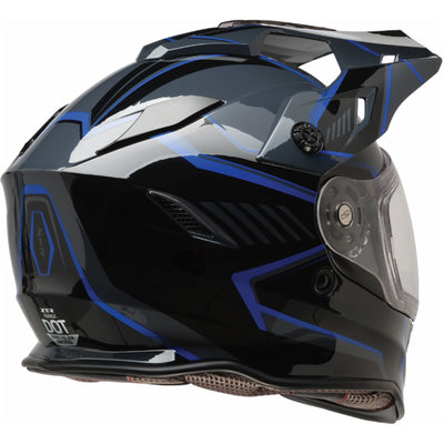 Z1R Range 2.0 Voyager Helmet Black/Blue - Rear Right Side View