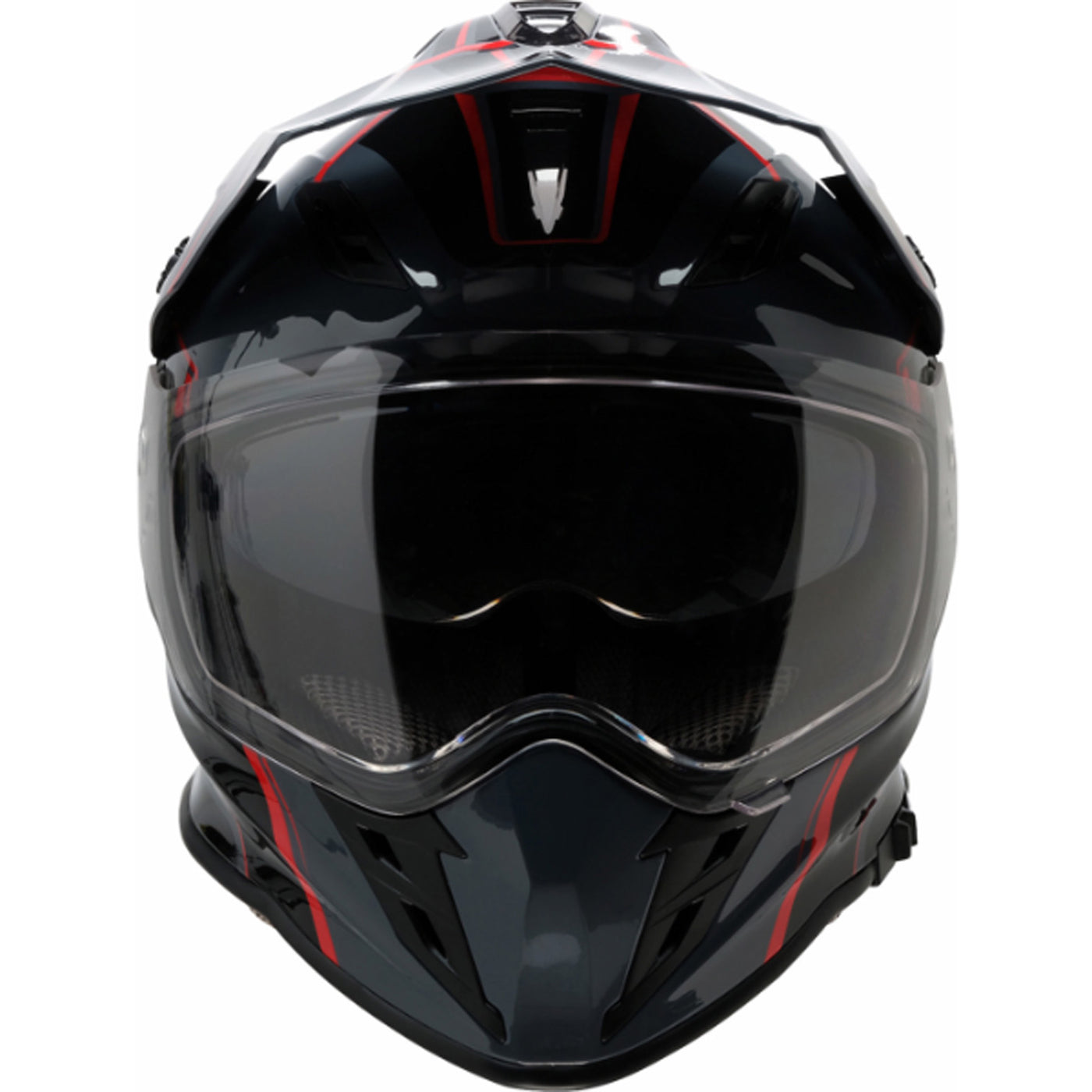 Z1R Range 2.0 Voyager Helmet Black/Red - Front View