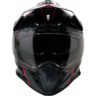 Z1R Range 2.0 Voyager Helmet Black/Red - Front View