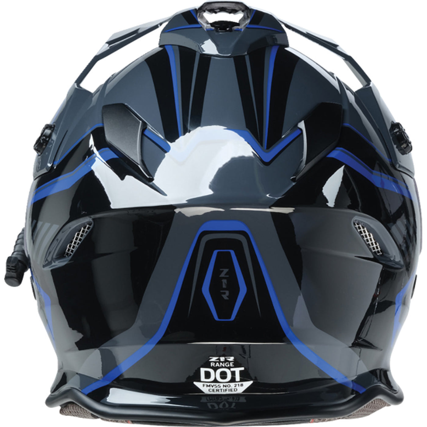 Z1R Range Rotor Helmet Black/Blue - Rear View