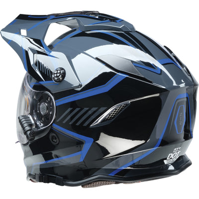 Z1R Range Rotor Helmet Black/Blue - Rear Left Side View