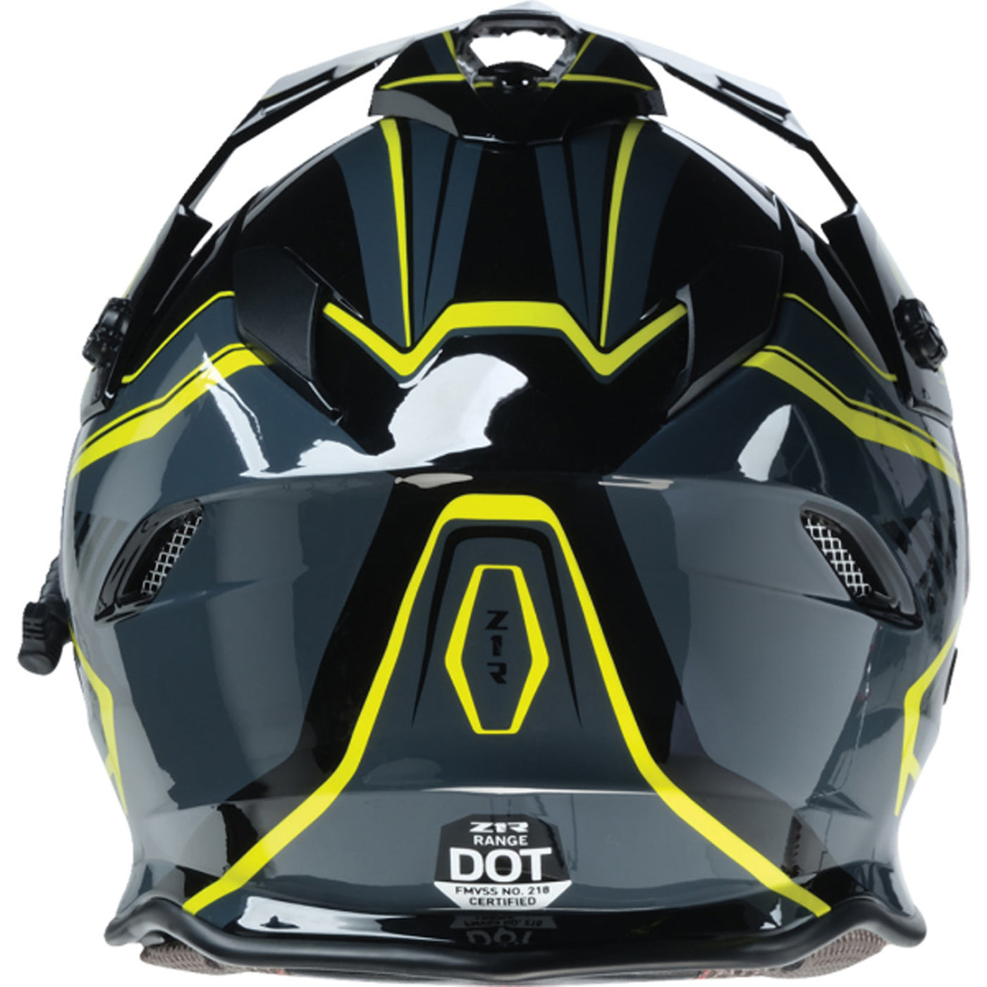 Z1R Range Rotor Helmet Black/Hi-Viz - Rear View