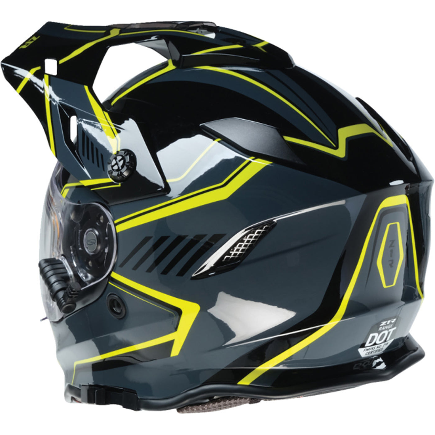 Z1R Range Rotor Helmet Black/Hi-Viz - Rear Left Side View