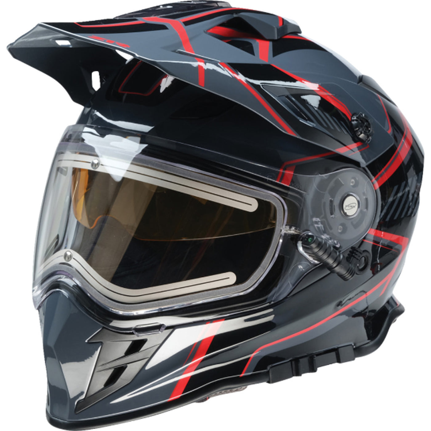 Z1R Range Rotor Helmet Black/Red - Front Left Side View