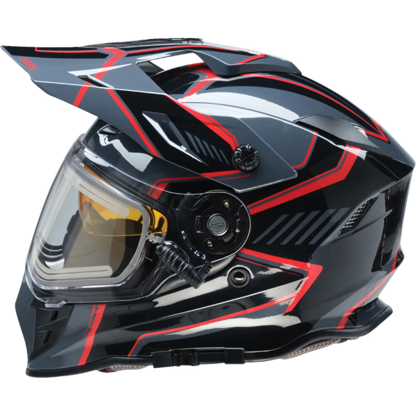 Z1R Range Rotor Helmet Black/Red - Left Side View