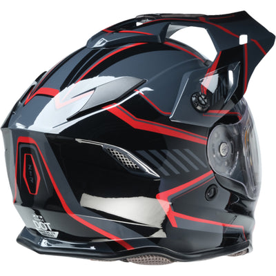 Z1R Range Rotor Helmet Black/Red - Rear Right Side View