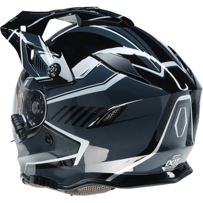 Z1R Range Rotor Helmet Gray/White - Rear Left Side View