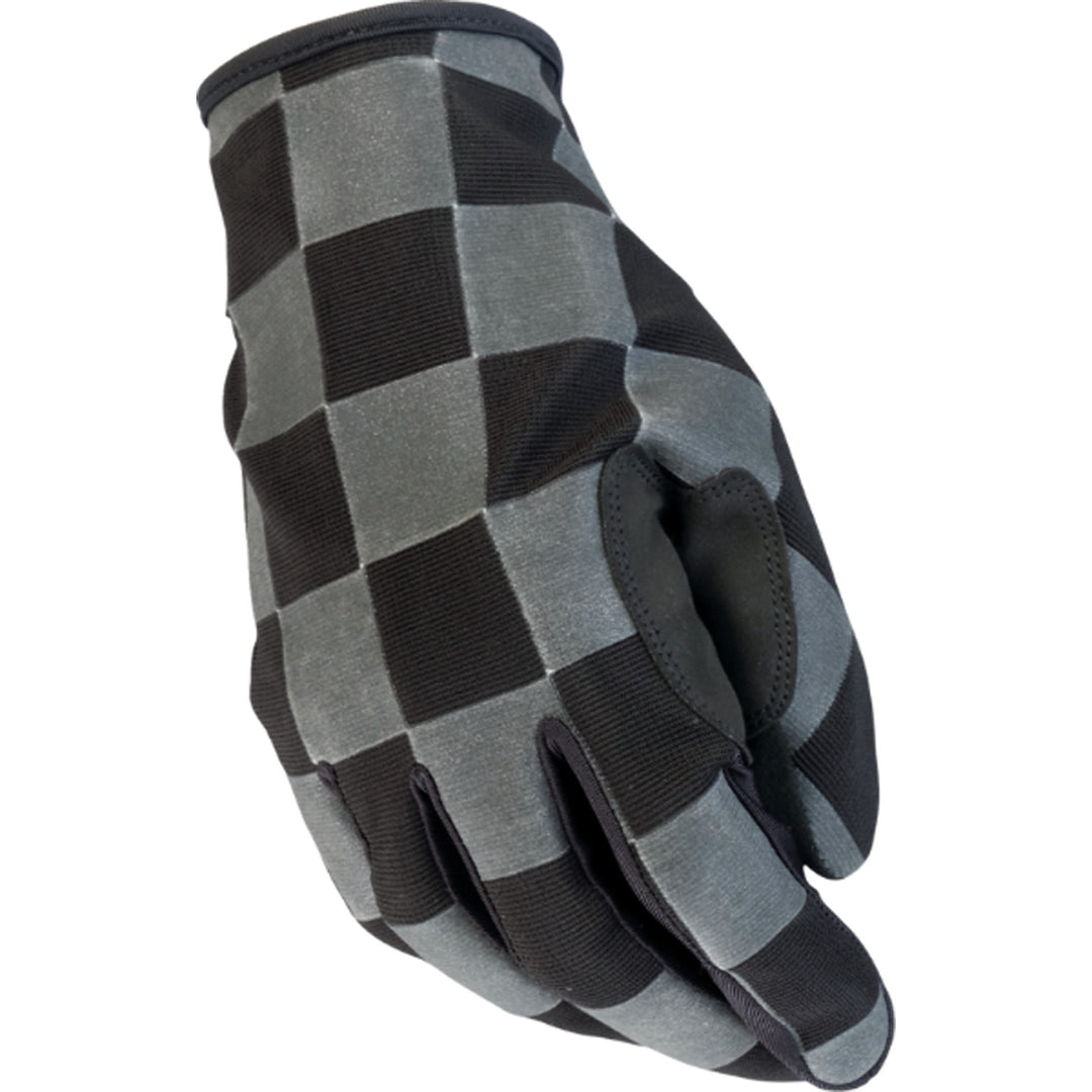 Z1R Reflective Checker Gloves Black - Back of Hand View
