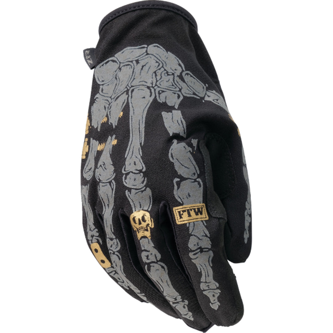 Z1R Reflective Gloves Black/Silver - Back of Hand View