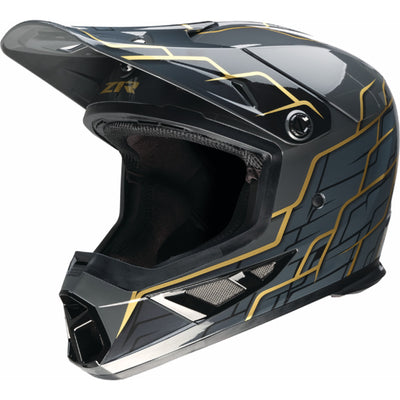 Z1R Rise 2.0 Hyacinth Helmet Black/Gold - Front Left Side View