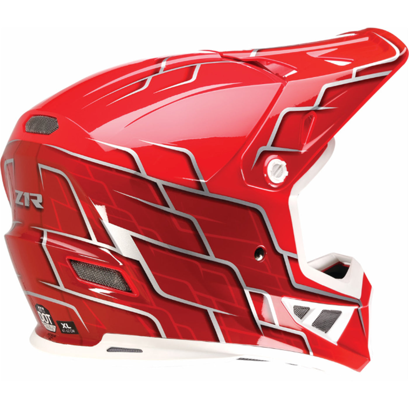 Z1R Rise 2.0 Hyacinth Helmet Red/Silver - Rear Right Side View