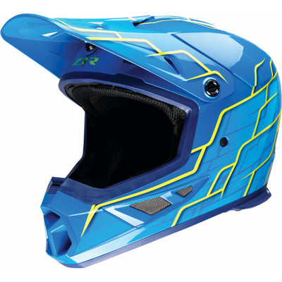 Z1R Rise 2.0 Hyacinth Helmet Teal/Yellow - Front Left Side View