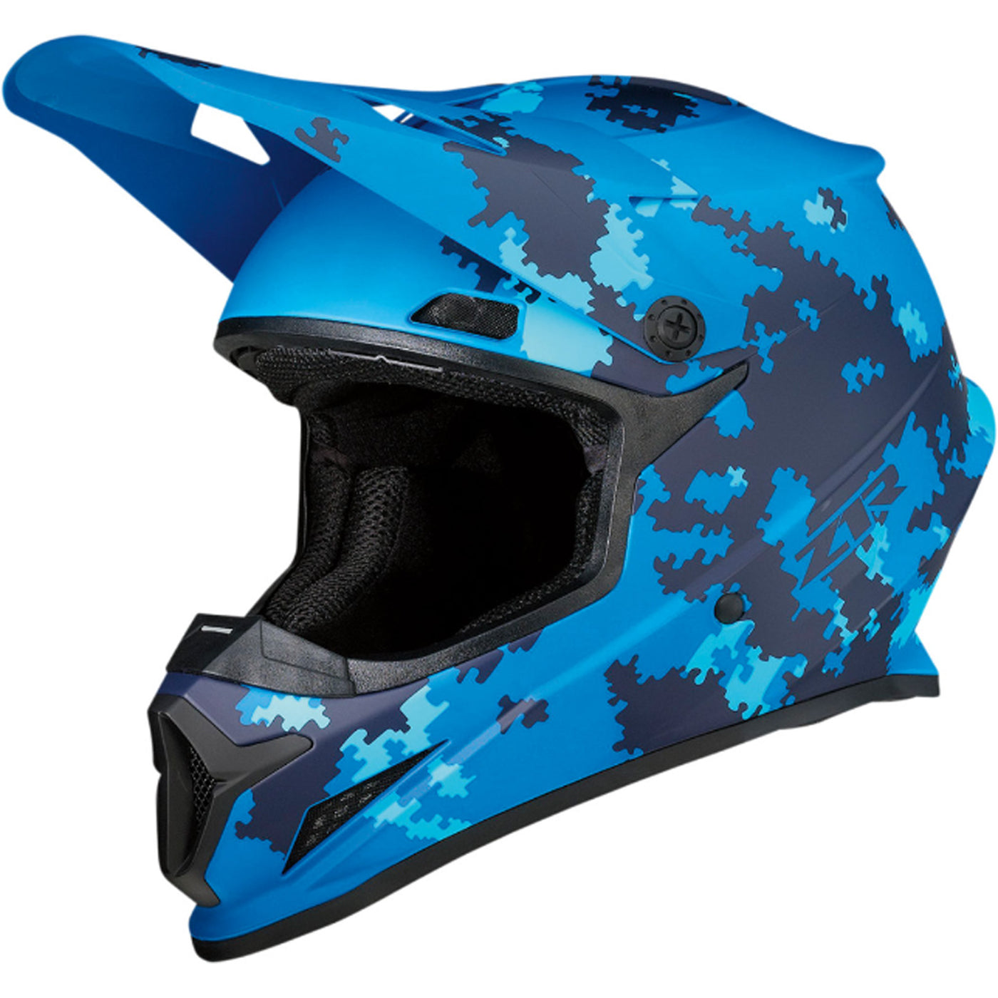 Z1R Rise Digi Camo Helmet Blue - Front Left Side View