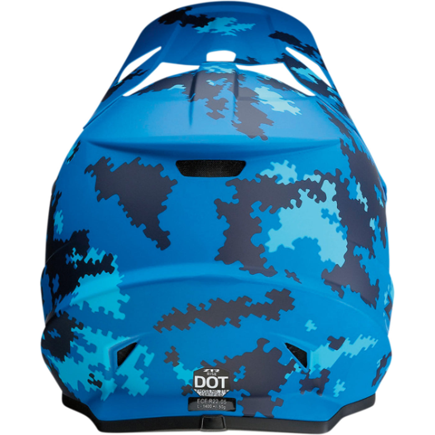 Z1R Rise Digi Camo Helmet Blue - Rear View