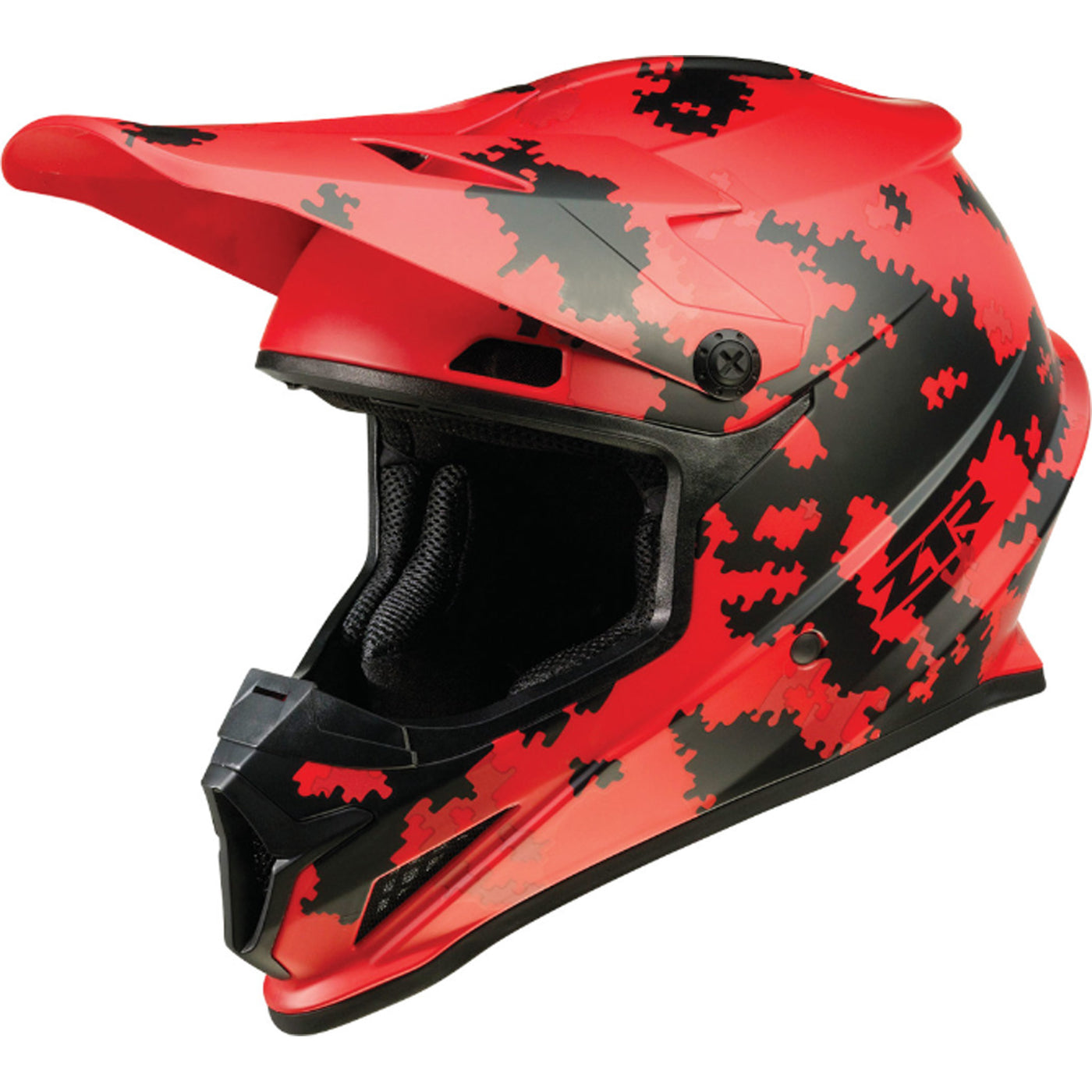 Z1R Rise Digi Camo Helmet Red - Front Left Side View