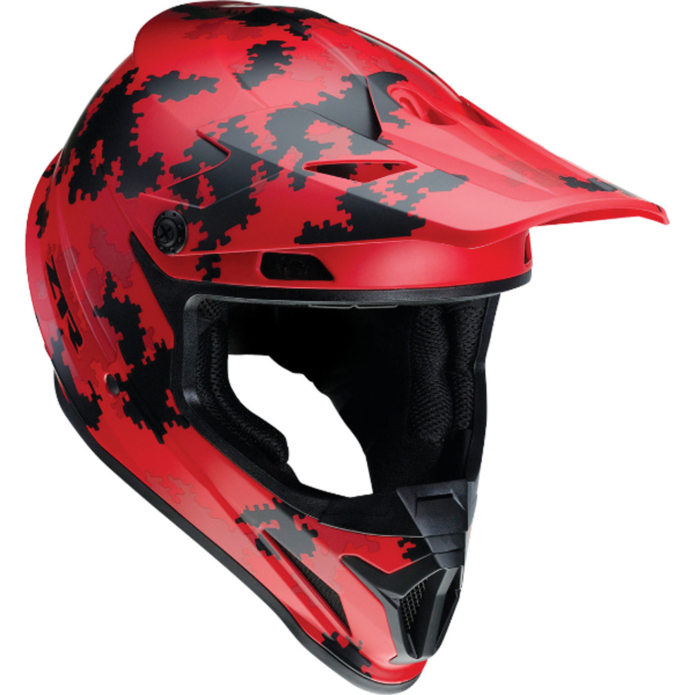 Z1R Rise Digi Camo Helmet Red - Front Right Side View