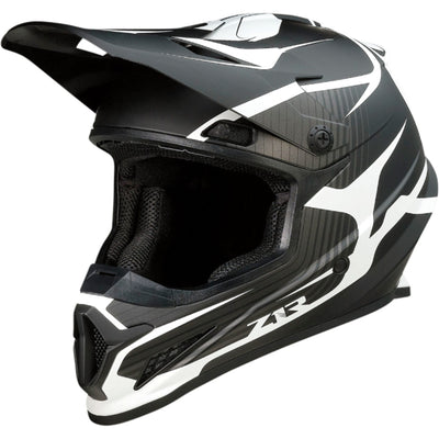 Z1R Rise Flame Helmet Black - Front Left Side View