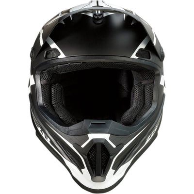 Z1R Rise Flame Helmet Black - Front View