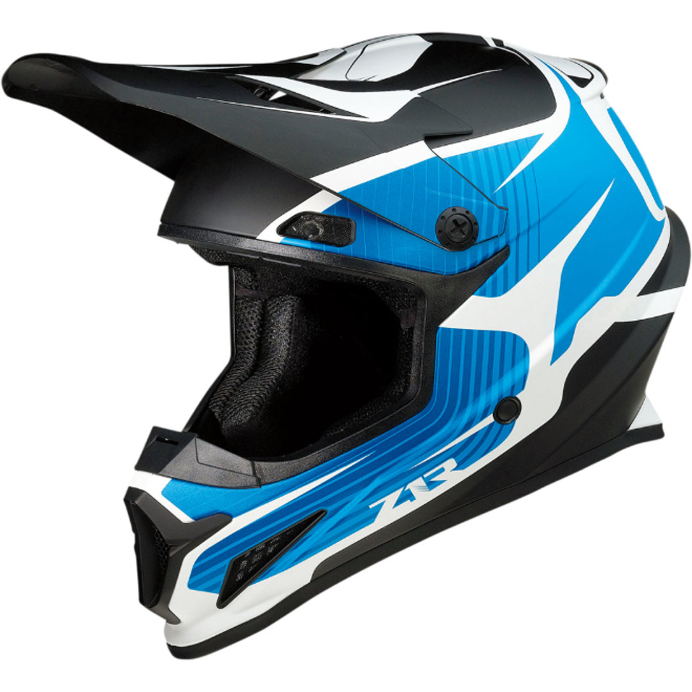 Z1R Rise Flame Helmet Blue - Front Left Side View