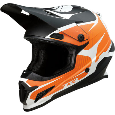 Z1R Rise Flame Helmet Orange - Front Left Side View