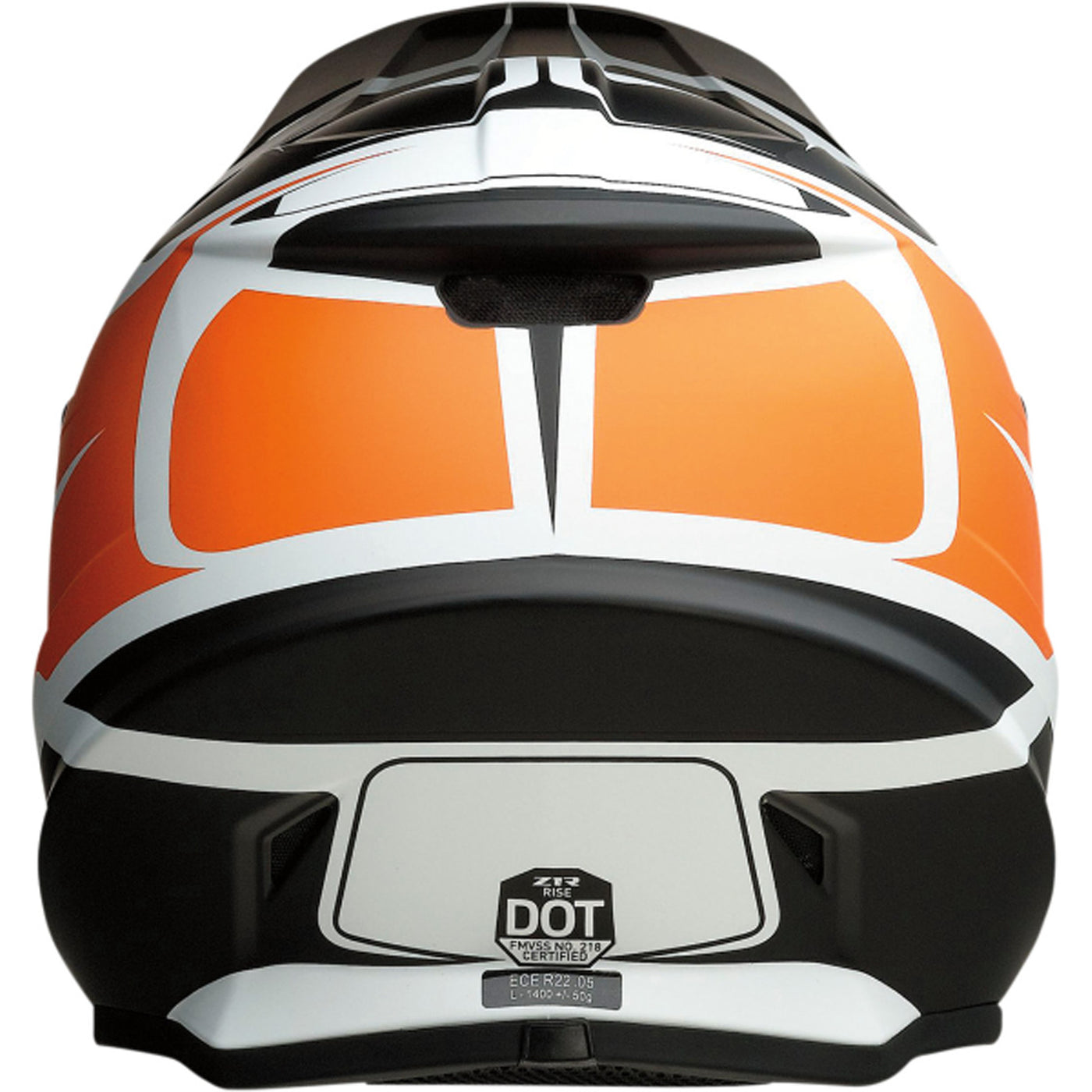 Z1R Rise Flame Helmet Orange - Rear View